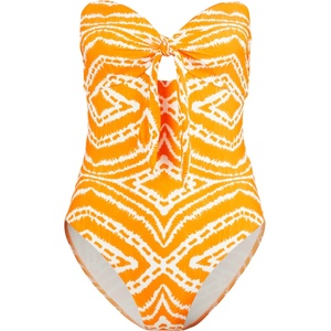 Seafolly Дамски бански костюм Seafolly Women's Zanzibar Twist Tie Front One Piece Swimsuit - Mandarin - размер 34 (EU) (150-2945-0211)