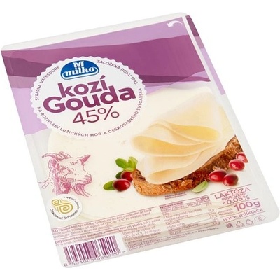 Milko Gouda prírodný zrejúci, polotvrdý, plnotučný kozí syr 45% 100 g