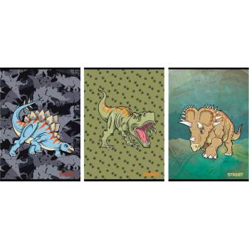 Image 1 of Eurocom Тетрадка Street, А5, бели листа, 54л, ВАР (30041-А-DINOSAURS)