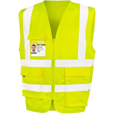 Result Unisex ťažká bezpečnostná vesta R477X Fluorescent Yellow
