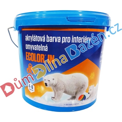 Stachema Ecolor IN omyvatelná akrylátová bílá barva Hmotnost: 4 kg