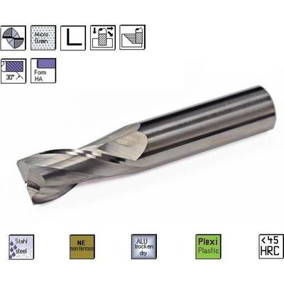 SK drážkovací fréza pr. 6,0 x 14,0 mm 2bř. 30° , CERANIT 71.600-nepovlak.