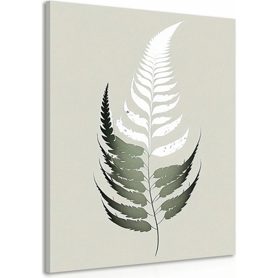 Obraz minimalistický lístek z kapradiny - 40x60