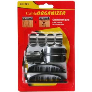 Makki Органайзер за кабели Makki MAKKI-CLAMPS-S1, комплект 11 части, черен (MAKKI-CLAMPS-S1)