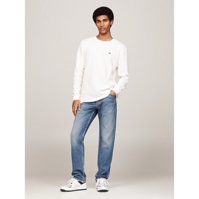 Tommy Jeans Бяла мъжка тениска с вафлена шарка Tommy Jeans Tommy Jeans | Byal | МЪЖЕ | S
