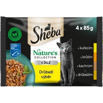 Sheba Nature's Collection hydinový výber 4 x 85 g