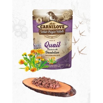 Carnilove Cat Castrate Rich prepelica s púpavou 85 g