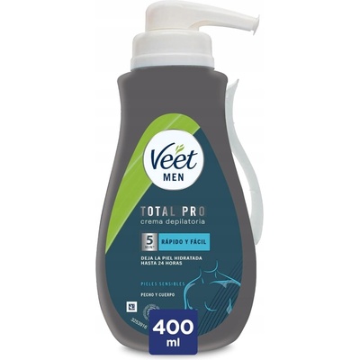 Veet Men krém na odstranění chloupků na těle Jemná pokožka 400 ml