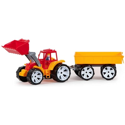 70 см детски трактор фадрома с човече и ремарке