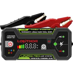 Lokithor LOKITHOR J1350 Pro джъмп стартер, 25.6Wh, 1350A, черен (J1350_PRO)