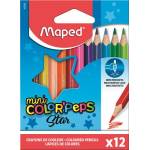 Maped Комплект цветни моливи, триъгълни, MAPED "ColorPeps Star Mini", 12 различни цвята 832500 (832500)