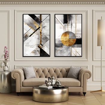 Image 1 of Decono Картини Геометрия в Сиво