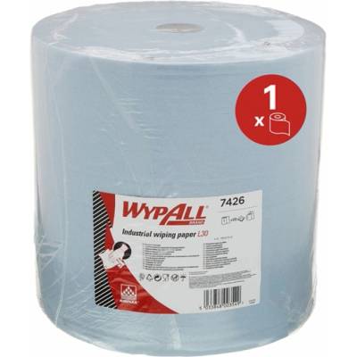 Wypall Kimberly-Clark Кърпи за почистване WypAll L30 7426, на ролка, 38 х 37 cm, 670 къса, сини