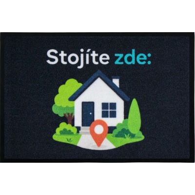 Mercury Flooring GPS Stojíte zde černá 40x60 cm
