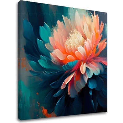 Designový obraz na plátně Barevné květinové dojmy - 60x60 cm