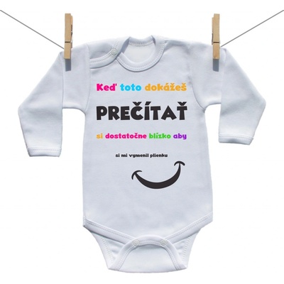 Boodyy Body s dlhým rukávom Keď toto dokážeš prečítať