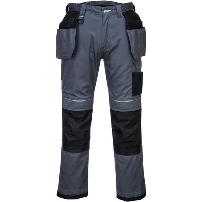 Portwest PW3 Holster T602 POR-T602ZBS33 kalhoty do pasu šedo-čierna, zkrátené na výšku 173 cm