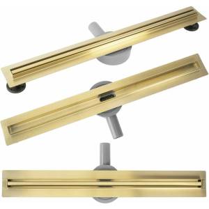 Rea Комплект душ канал с капак в цвят матово злато Rea Neox Slim Pro 80 см (5902557394463)