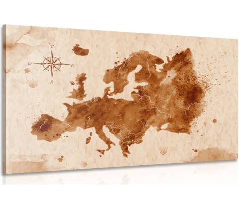 Obraz retro mapa Európy