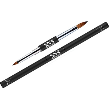 SNB Четка за акрил Pure Kolinsky двойна за 3D скулптуриране #8, #4, овал, заострен, NPAB34 (NPAB34)