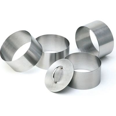 APS Formička na tvarování pokrmů s víčkem na utlační průměr 80 mm sada 4 ks 00113 inox