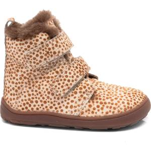 Bisgaard Детски зимни ботуши Bisgaard Kid's Barefoot Emil Lamb Winter boots - Brown Dots - размер 22 (EU) (702-4559-0111)