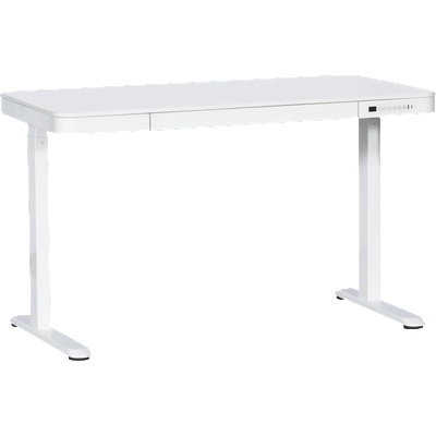 Carmen Ергономично регулируемо бюро Carmen CR-118 E, Нивелиращи се крака, Панел за управление, Дисплей, USB, Памет, Сензор против сблъсък, Бял