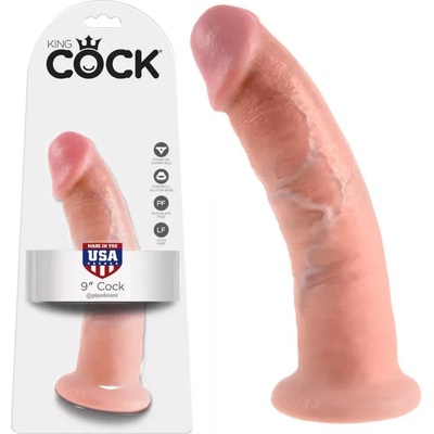 Пенис дилдо с вакуумна основа, 22, 9см. - King Cock Flesh (PIPE550421)