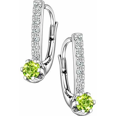 Zlaton Náušnice bílé zlato visací 1.6cm 1.95g s diamantem 0.170ct N21102501201