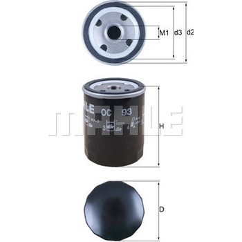 Olejový filter MAHLE ORIGINAL OC 93 (OC93)