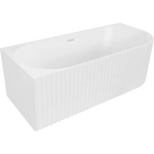 Mexen Gia свободностояща ъглова вана с рифли лява 150 x 75 cm, бяла мат, бял (52701507501L-20)