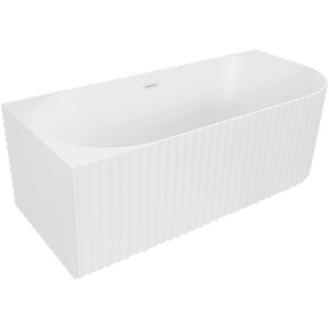Mexen Gia свободностояща ъглова вана с рифли лява 150 x 75 cm, бяла мат, бял (52701507501L-20)