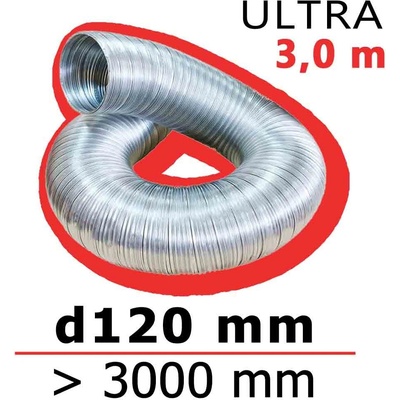 MIKAWI Flexibilné hliníkové FLEXTUBE d120 3100 mm 59-1873