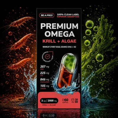 BE A PRO! PREMIUM OMEGA KRILL + ALGAE 60 kapsúl