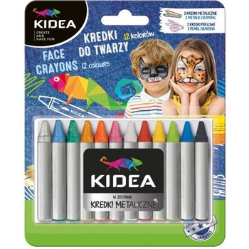 Kideá Ceruzky na tvár 12kol x 2,5 g blister