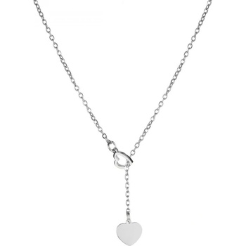 Bellita Дълго стоманено дамско колие с две сърца Bellita (BLT-NX-0051-S)