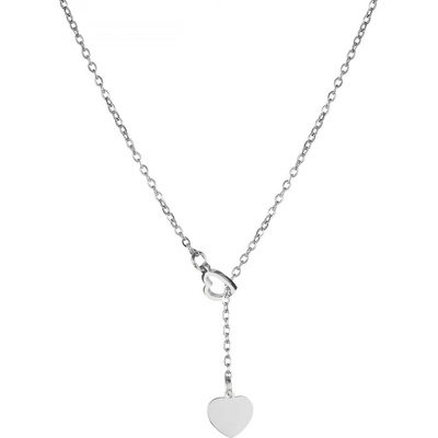 Bellita Дълго стоманено дамско колие с две сърца Bellita (BLT-NX-0051-S)