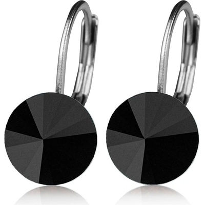 Šperky4U ocelové náušnice black NBSS08-BK