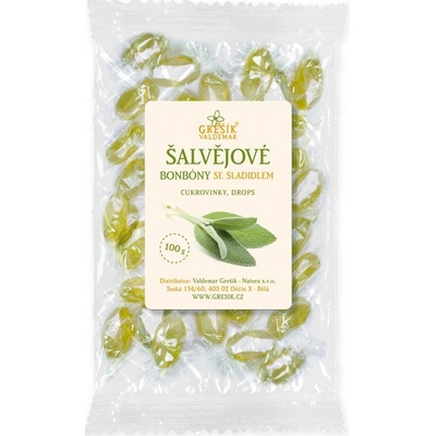 Grešík Šalvějové bonbóny se sladidlem 100 g