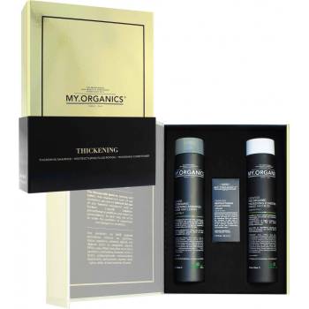MY.ORGANICS Thickening Deluxe 2023 dárková sada šampon pro jemné vlasy 250 ml + kondicionér pro jemné vlasy 250 ml + vlasový elixír 30 ml