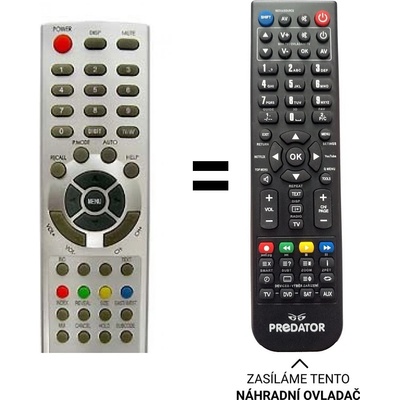 Dálkový ovladač Predátor Sencor STV2107FLAT, STV2108 – Hledejceny.cz
