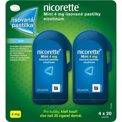 Nicorette Mint 4 mg 4 x 20 pastilek