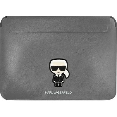 KARL LAGERFELD Калъф за лаптоп/таблет до 16"" Karl Lagerfeld Iсonik Karl, Сребрист (KF000901-0)