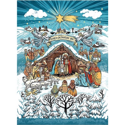 FAIR TRADE Adventní kalendář s vánočními motivy betlém BIO 75 g