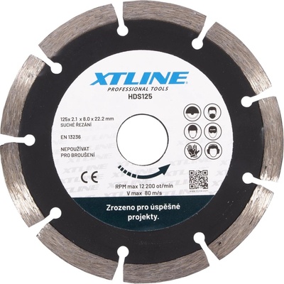XTline Diamantový segmentový kotúč 125x2,1x22,2mm