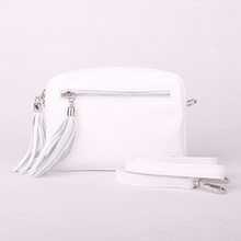 Vera Pelle malá kožená crossbody kabelka no. 76 bílá