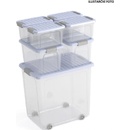 KIS W BOX XS 5L 28x18x17cm transparent/modrá indigo
