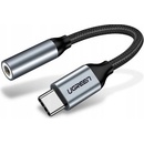 Ugreen AV142 adaptér 3,5mm jack / USB-C 10cm sivý 30632