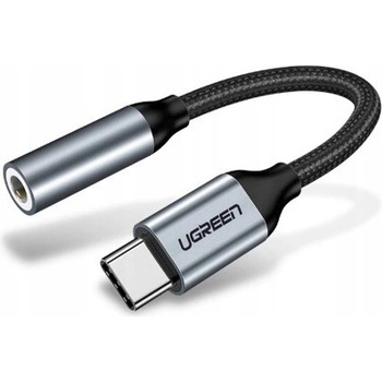 Ugreen AV142 adaptér 3,5mm jack / USB-C 10cm sivý 30632