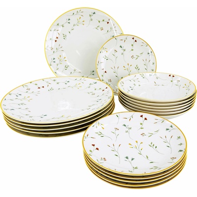 by inspire sada porcelánových talířů Linea Botanic 18 ks